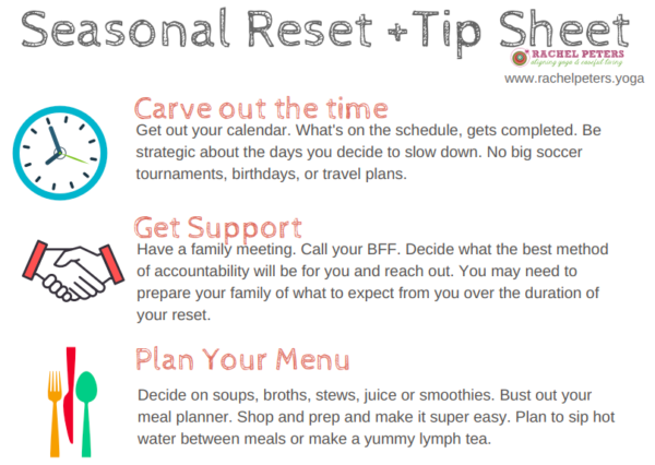 Seasonal Reset + Tip Sheet